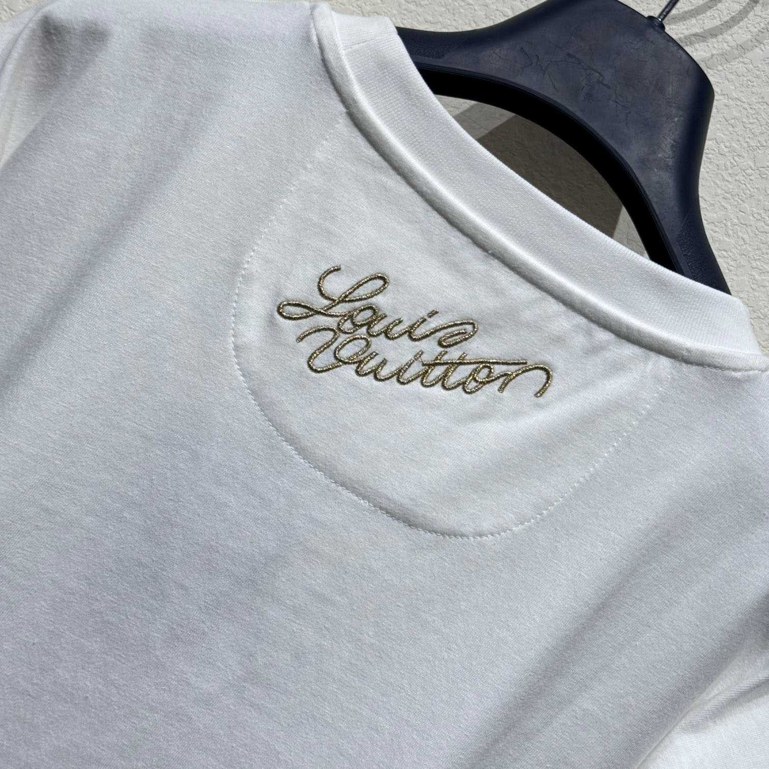 Louis Vuitton Embellished Cotton T-Shirt  1AGJZO - DopestKickz