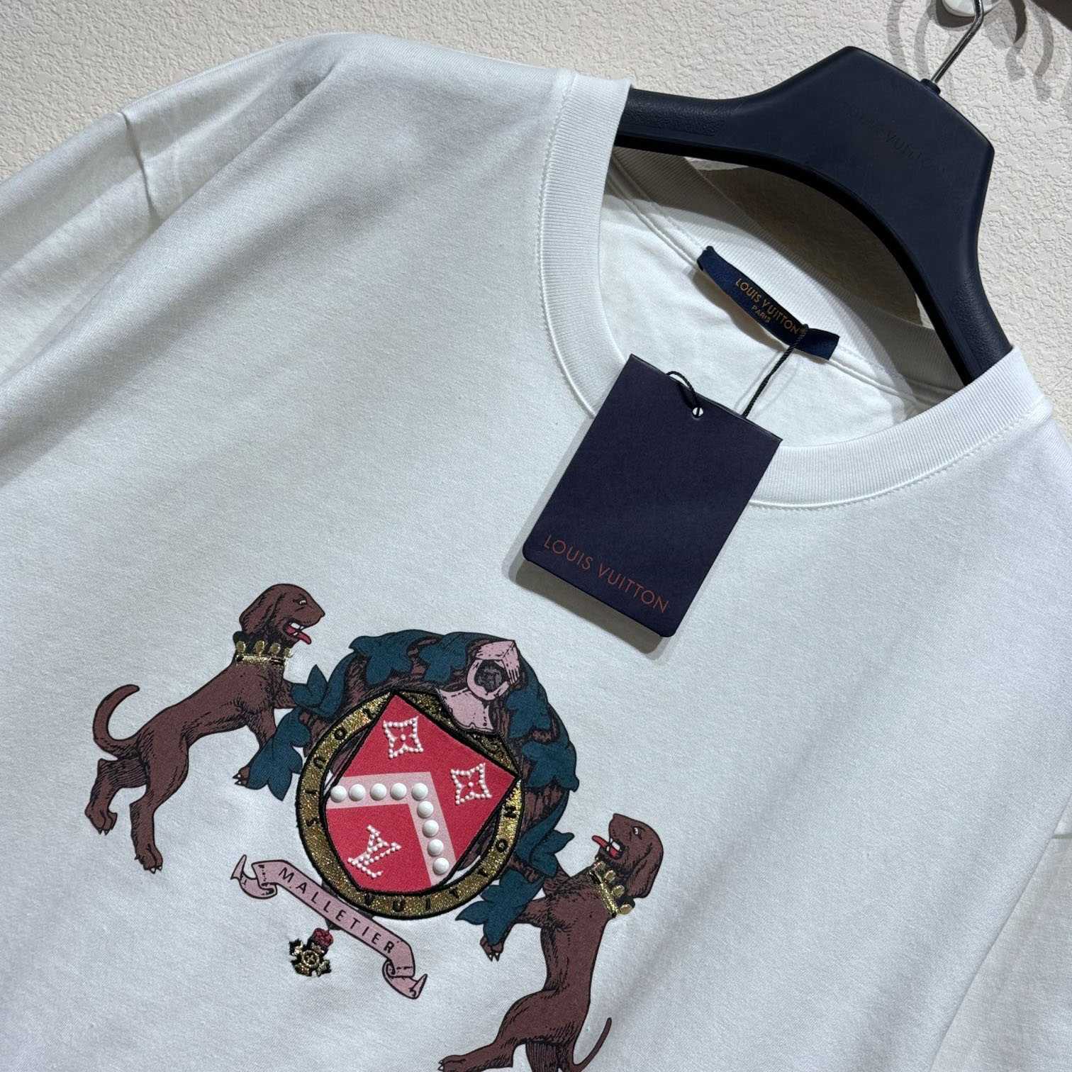 Louis Vuitton Embellished Cotton T-Shirt  1AGJZO - DopestKickz