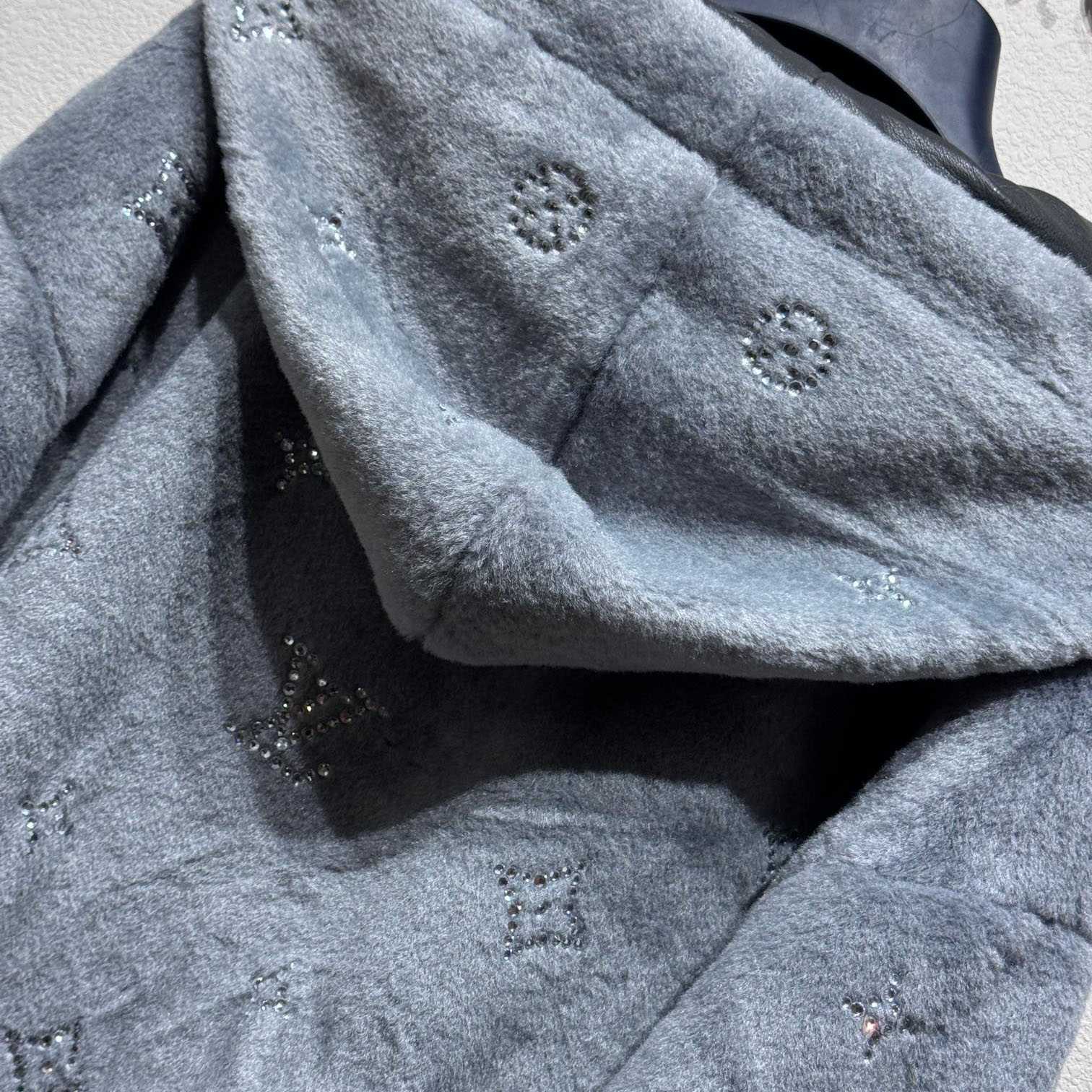 Louis Vuitton MNG Embellished Shearling Hoodie - DopestKickz