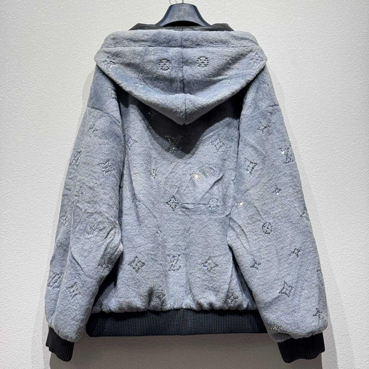 Louis Vuitton MNG Embellished Shearling Hoodie - DopestKickz