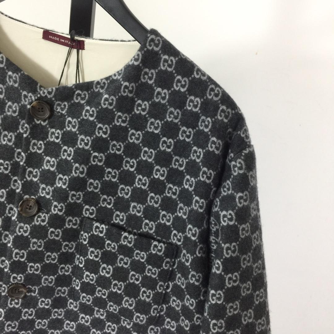 Gucci Bouclé Wool Jacket With GG Shadow - DopestKickz