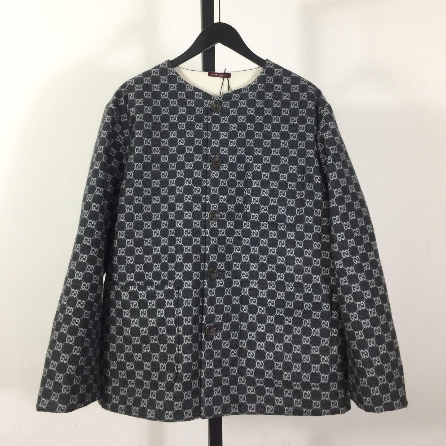 Gucci Bouclé Wool Jacket With GG Shadow - DopestKickz