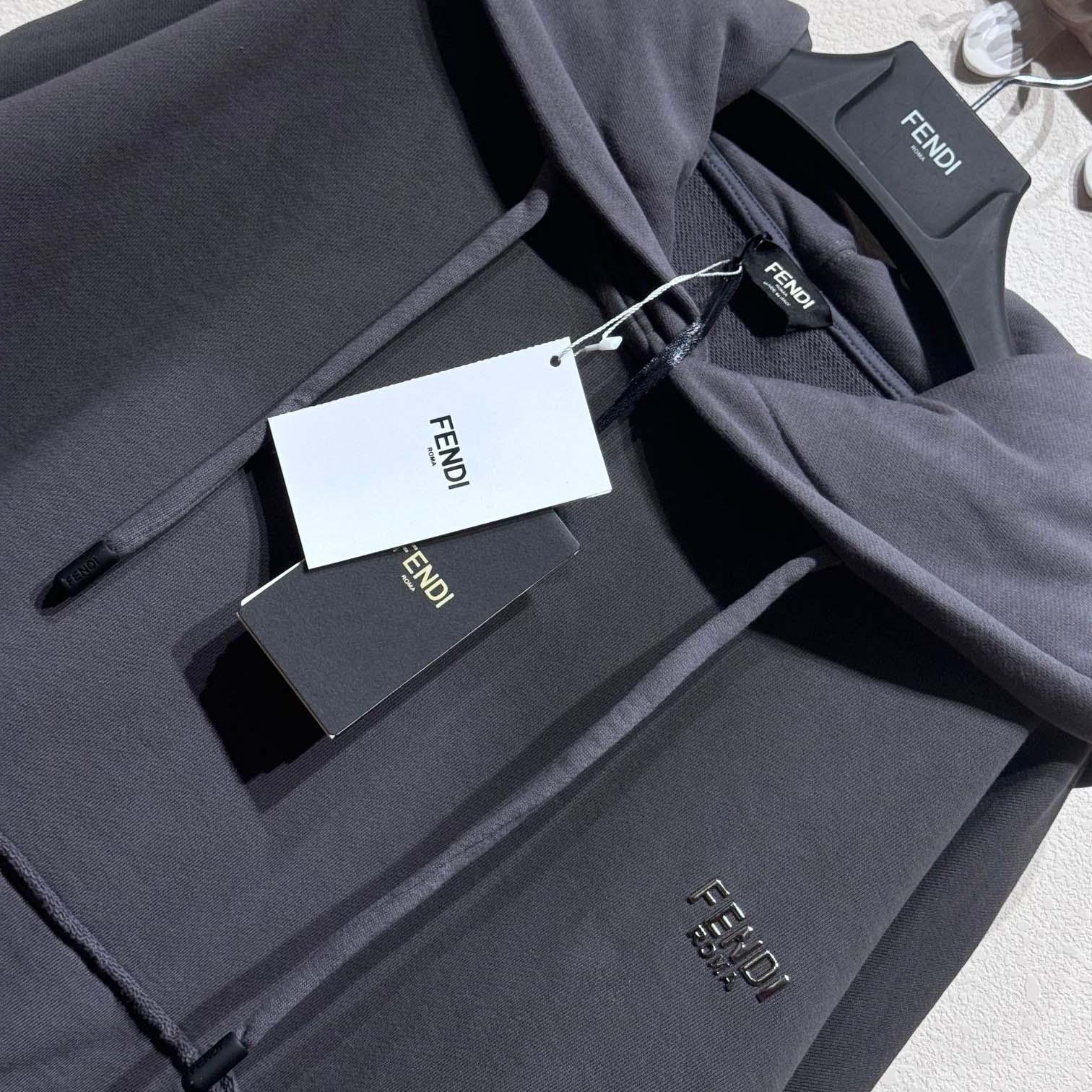 Fendi Gray Jersey Sweatshirt - DopestKickz