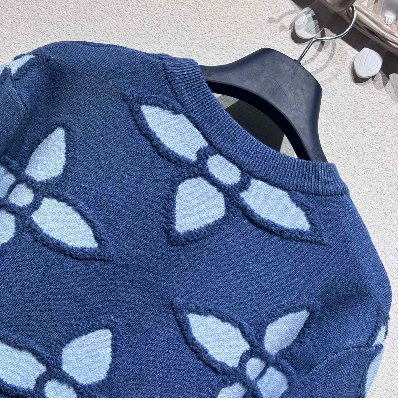 Louis Vuitton Textured Cotton Crewneck   1AGJRE - DopestKickz