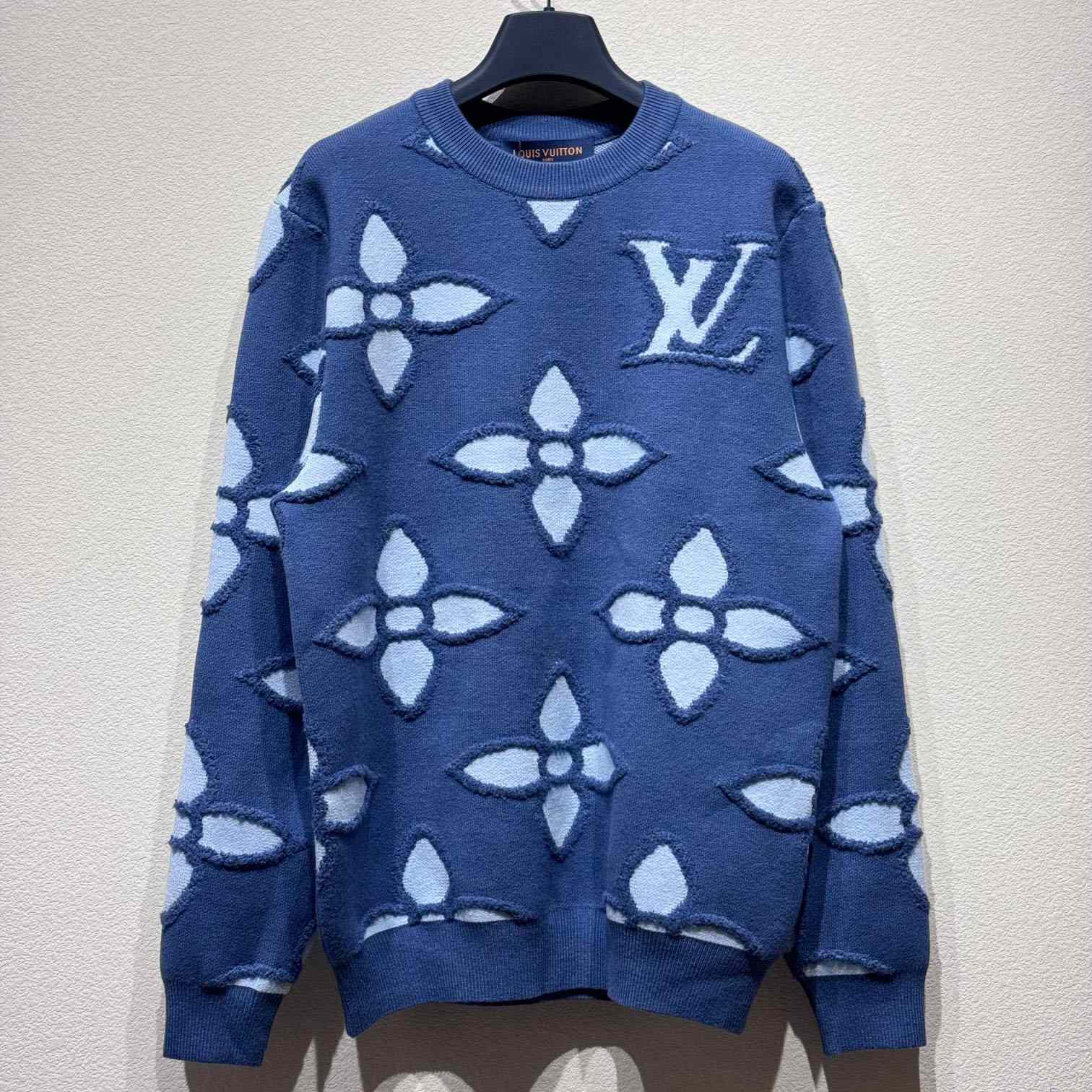 Louis Vuitton Textured Cotton Crewneck   1AGJRE - DopestKickz