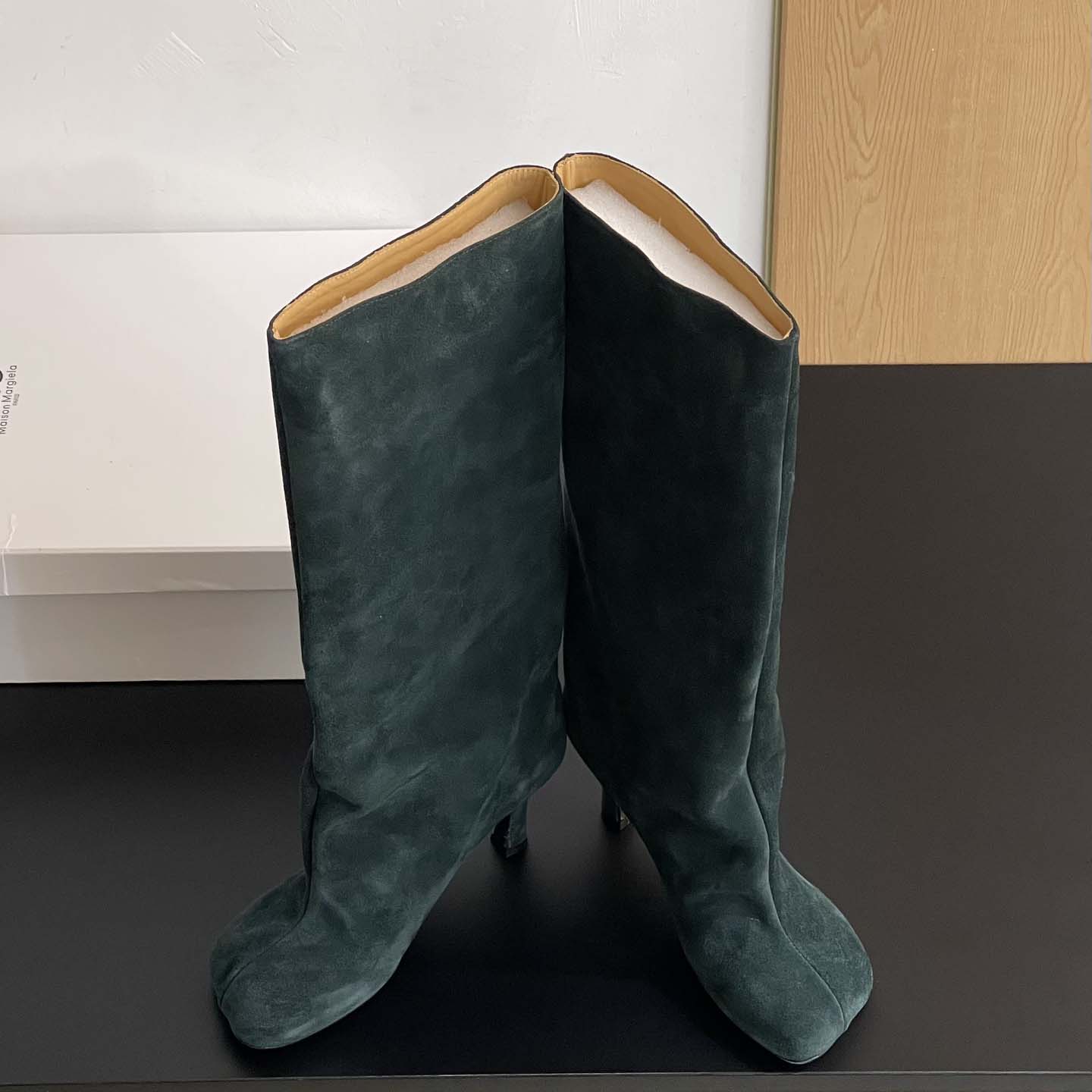 Maison Margiela Green Anatomic Tall Boots - DopestKickz