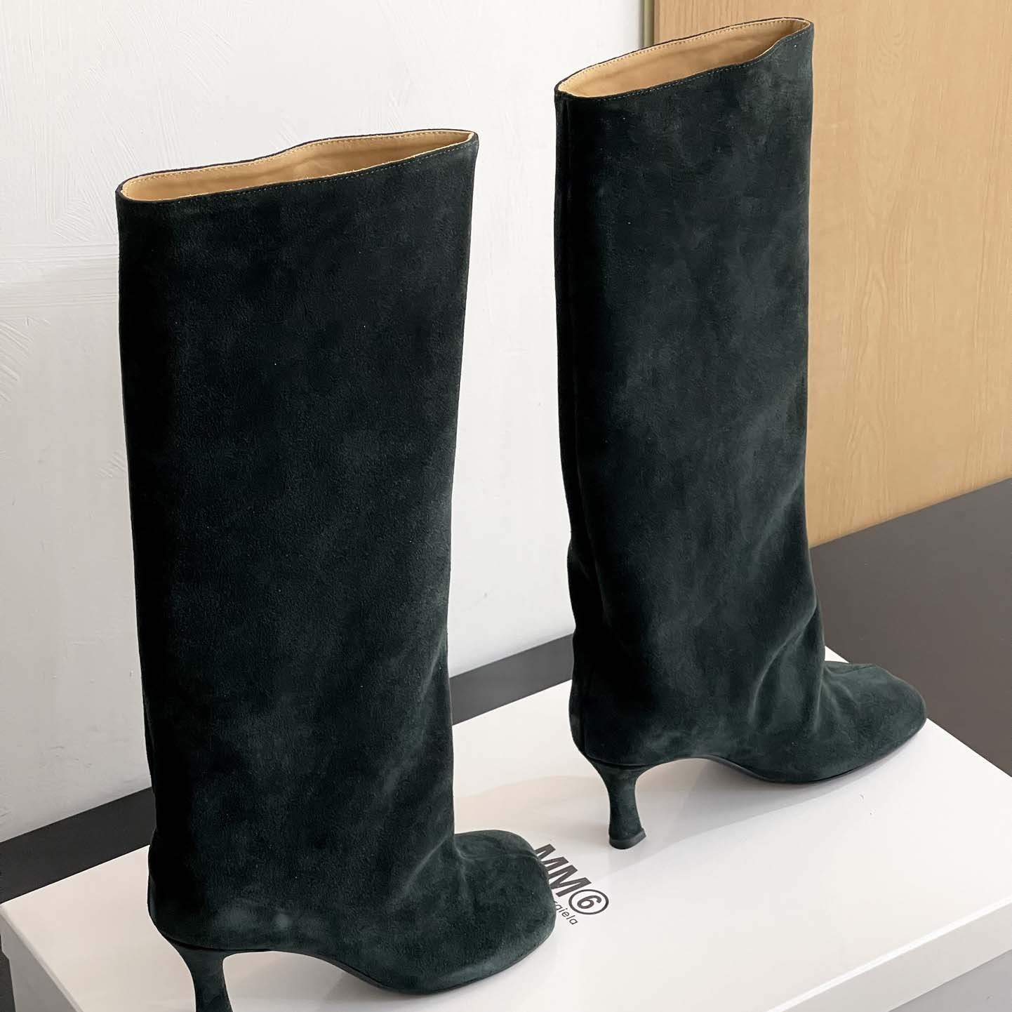 Maison Margiela Green Anatomic Tall Boots - DopestKickz