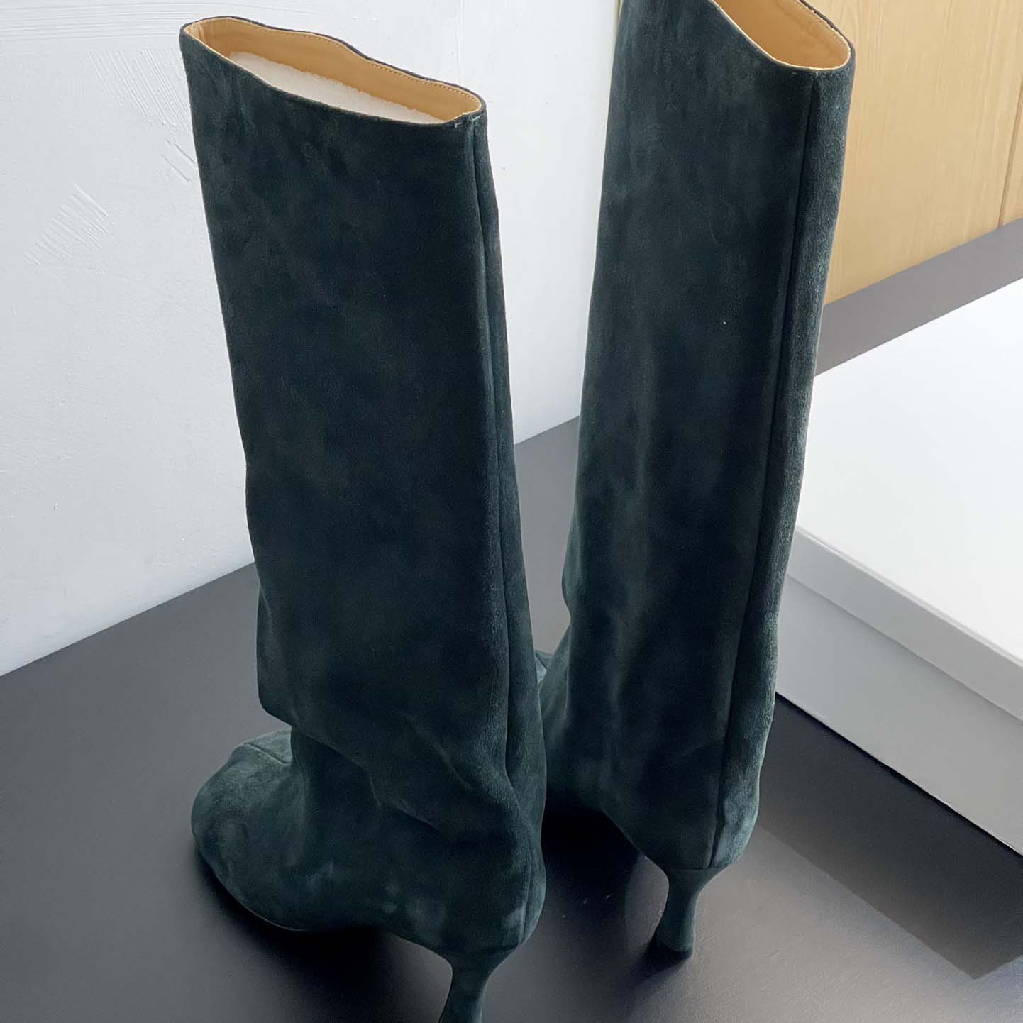 Maison Margiela Green Anatomic Tall Boots - DopestKickz