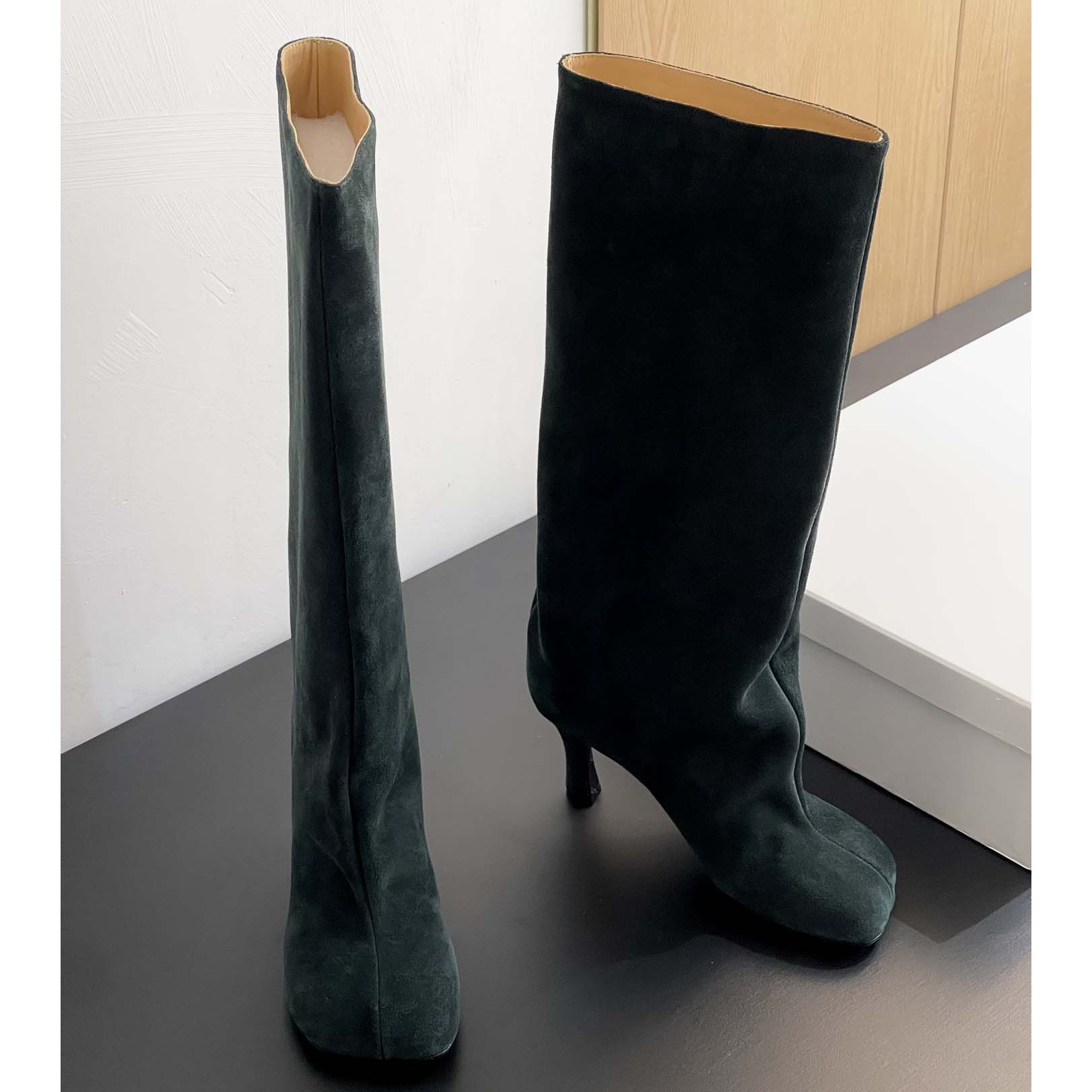 Maison Margiela Green Anatomic Tall Boots - DopestKickz