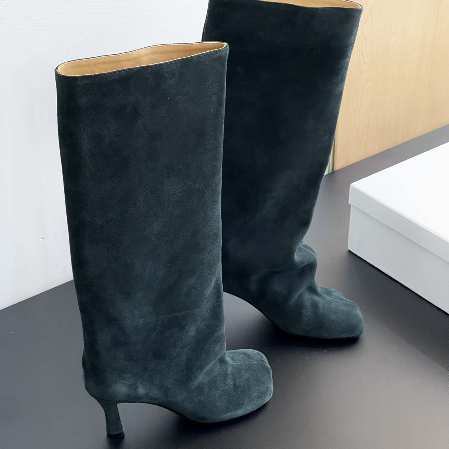 Maison Margiela Green Anatomic Tall Boots - DopestKickz