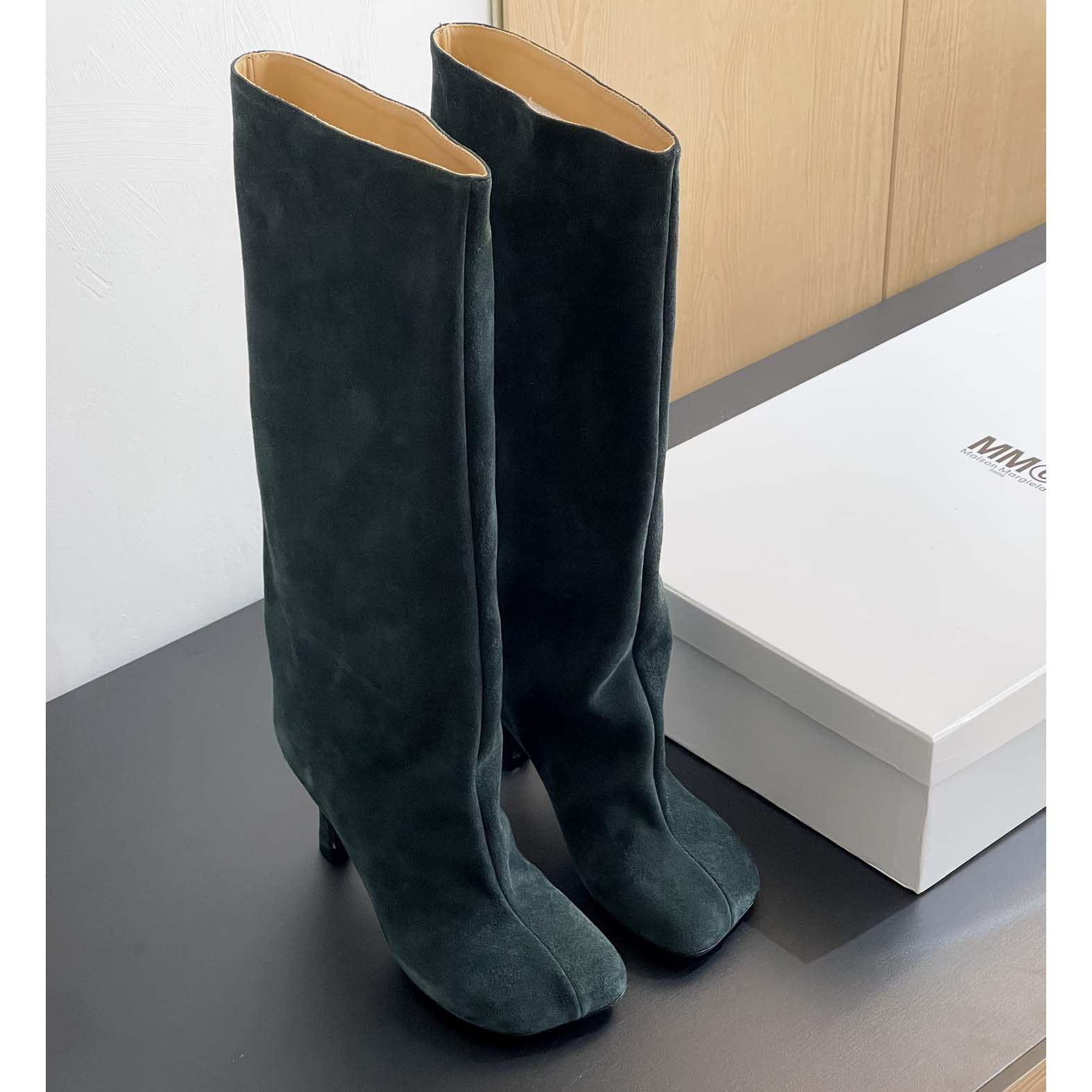 Maison Margiela Green Anatomic Tall Boots - DopestKickz