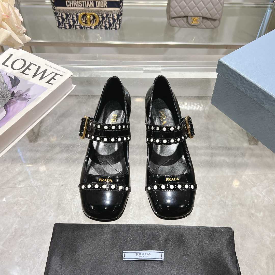Prada Patent Leather Mary Jane Pumps - DopestKickz
