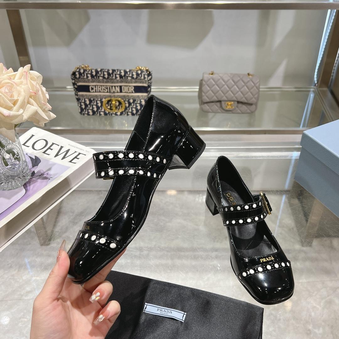 Prada Patent Leather Mary Jane Pumps - DopestKickz