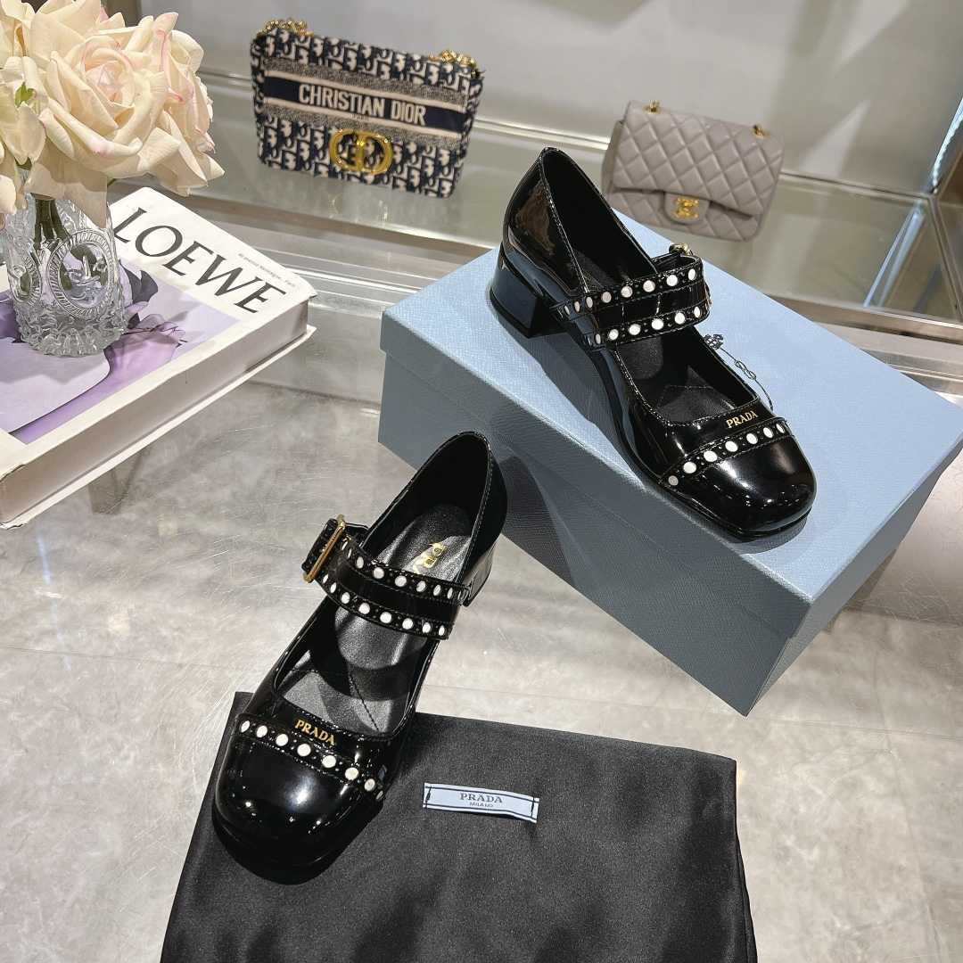 Prada Patent Leather Mary Jane Pumps - DopestKickz
