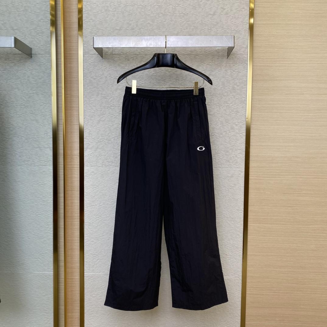 Balenciaga Basketball Series - Tracksuit Pants In Black Techno Poplin - DopestKickz