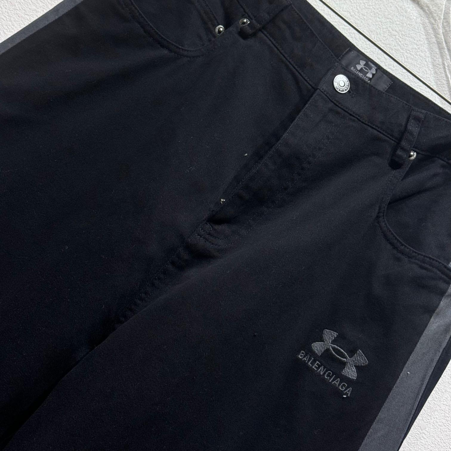 Balenciaga Under Armour® Tracksuit Denim Pants In Black  - DopestKickz