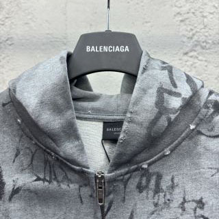 Balenciaga Graffiti THRASHED Runway Hoodie - DopestKickz