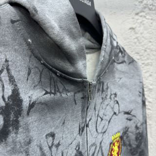 Balenciaga Graffiti THRASHED Runway Hoodie - DopestKickz