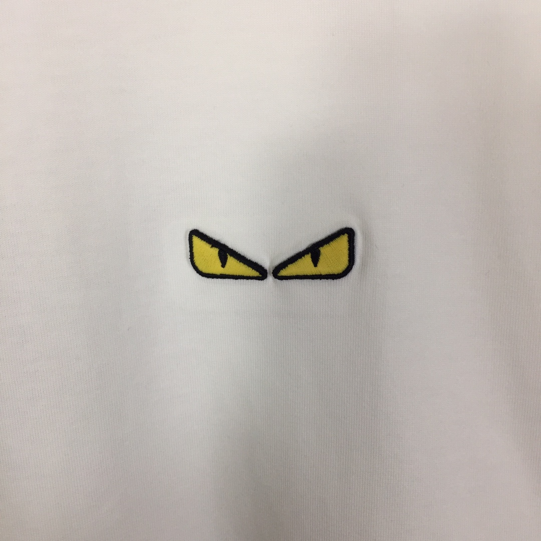 Fendi White Cotton Fendilicious T-shirt - DopestKickz