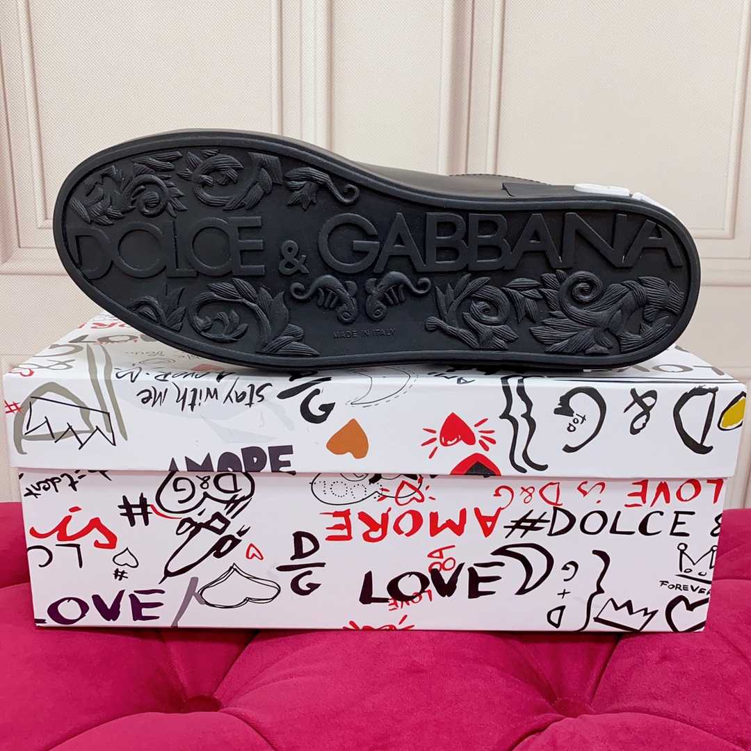 Dolce & Gabbana Logo Printed Portofino Sneakers - DopestKickz