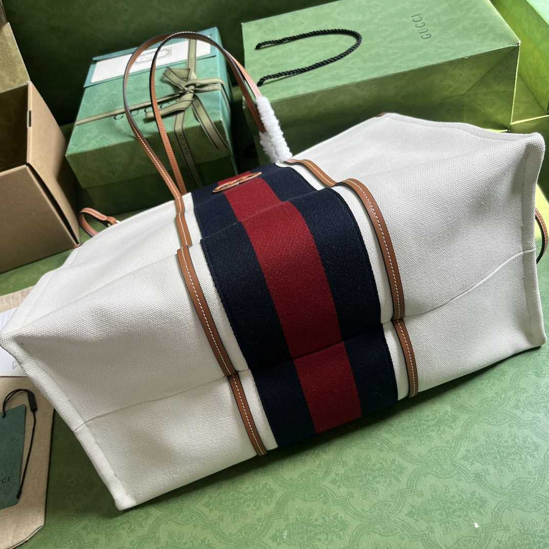 Gucci Interlocking G Large Canvas Tote Bag   44-35-22.5cm - DopestKickz