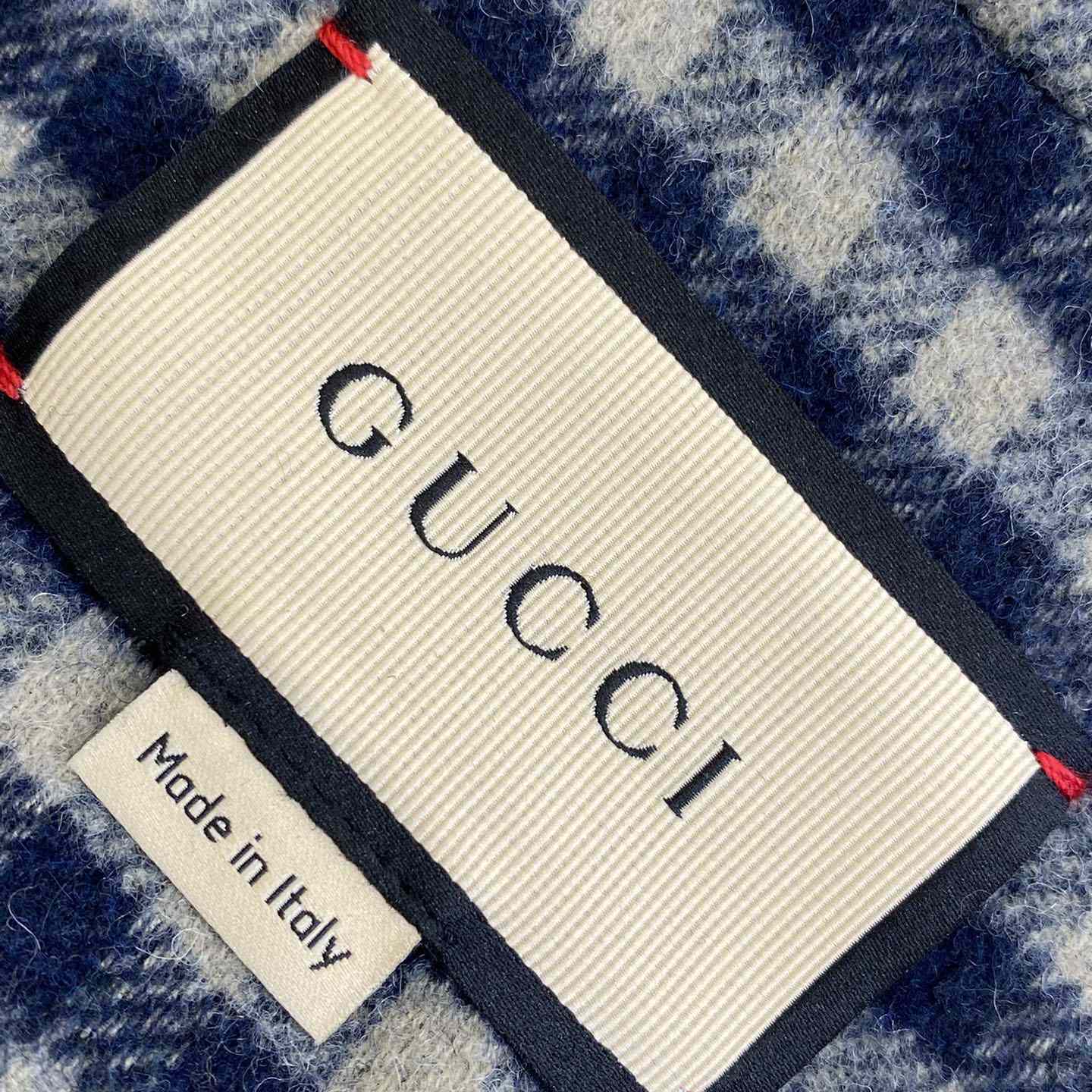 Gucci Wool Gingham Jacket With Interlocking G  - DopestKickz