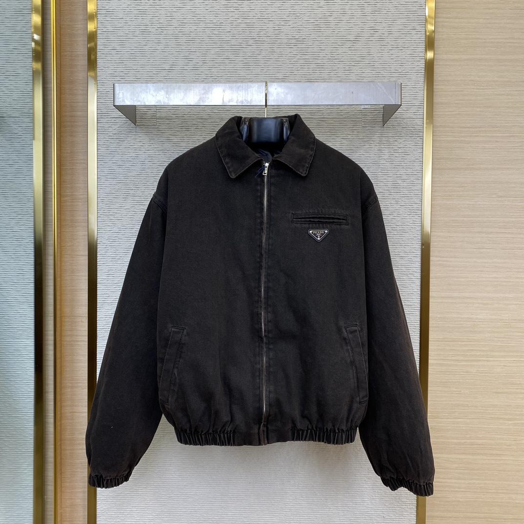 Prada Gewatteerd Denim Bomberjack - DopestKickz
