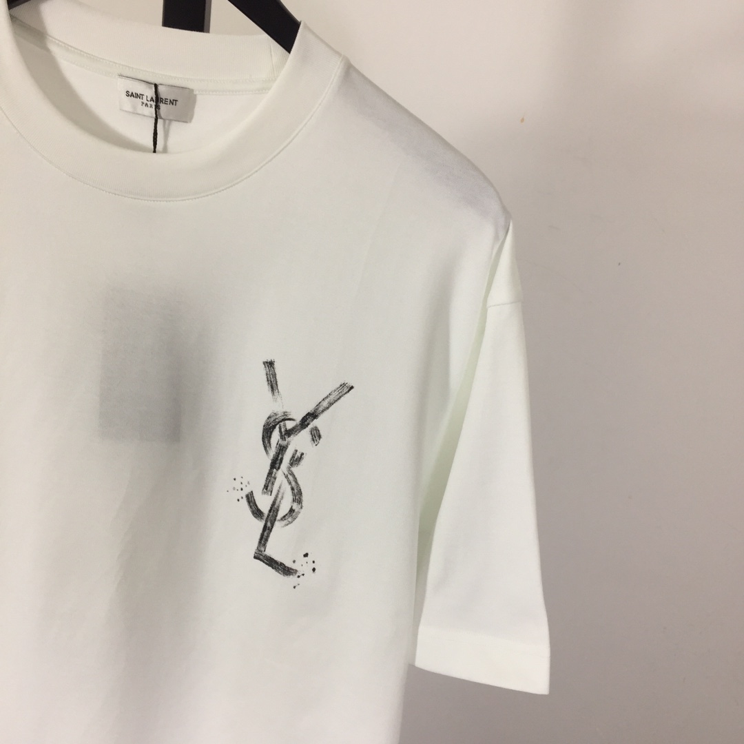 Saint Laurent Cotton-jersey T-shirt  - DopestKickz