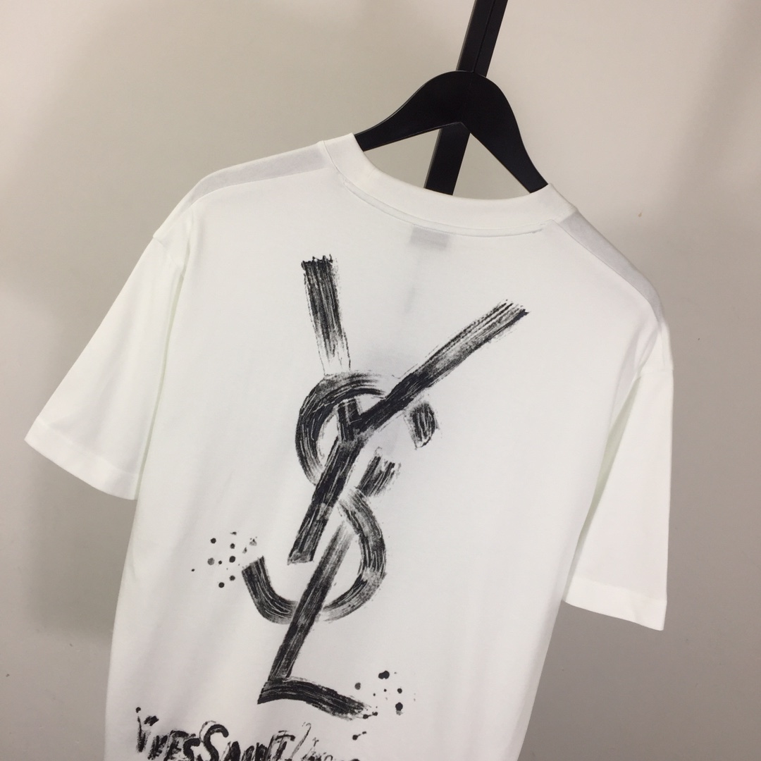 Saint Laurent Cotton-jersey T-shirt  - DopestKickz