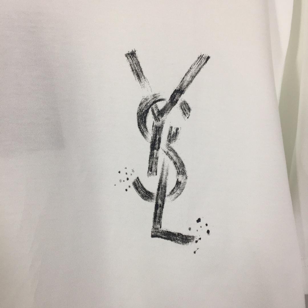 Saint Laurent Cotton-jersey T-shirt  - DopestKickz