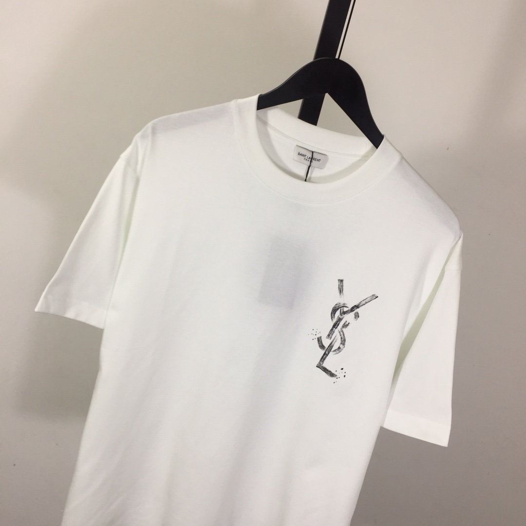 Saint Laurent Cotton-jersey T-shirt  - DopestKickz