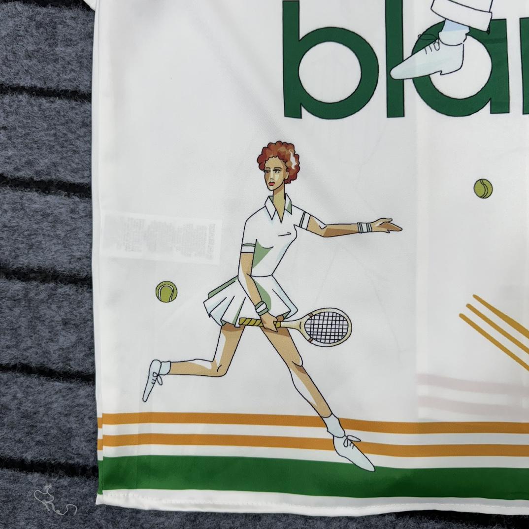 Casablanca Tennis Play Short Sleeve Linen Shirt - DopestKickz