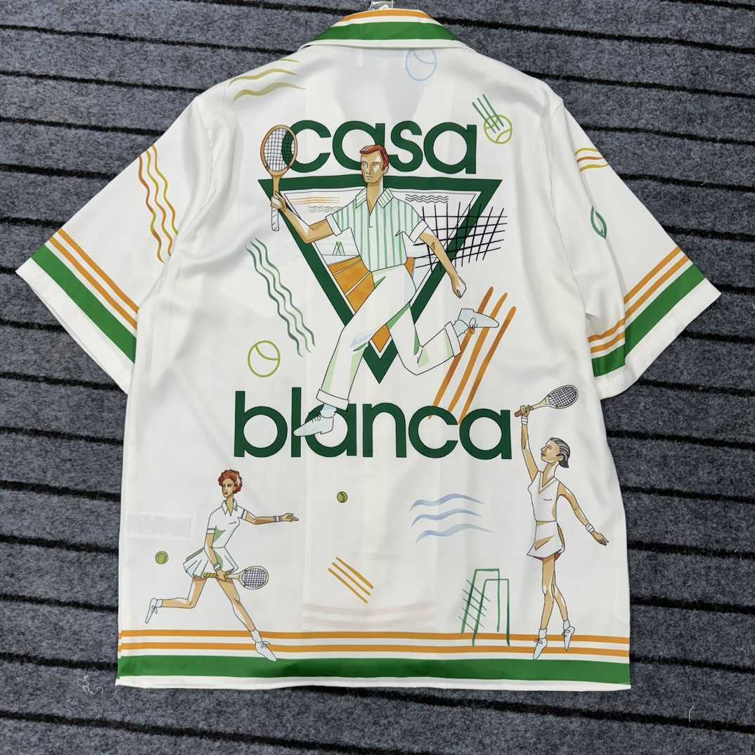 Casablanca Tennis Play Short Sleeve Linen Shirt - DopestKickz