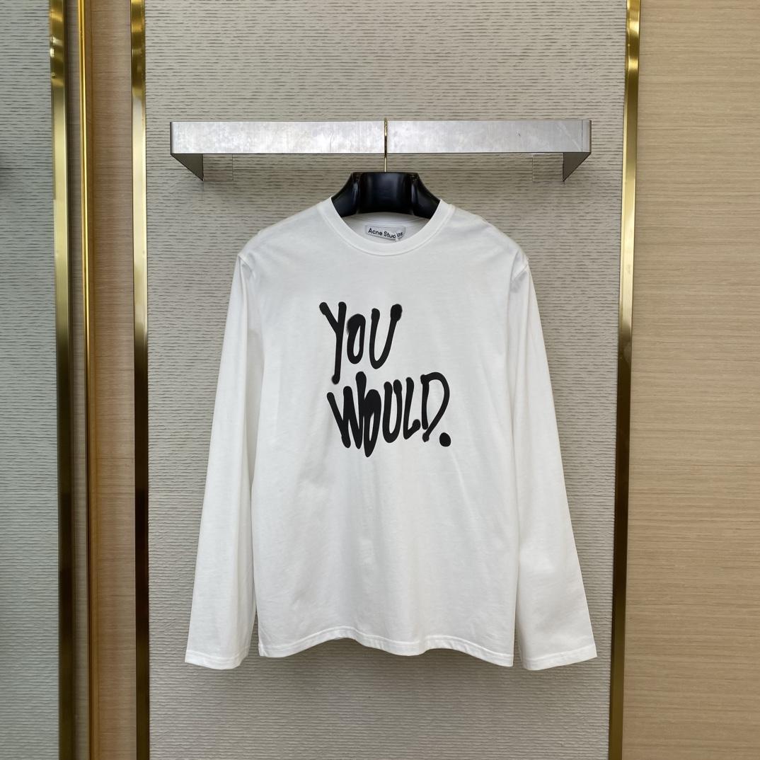 Acne Studios Long Sleeve Logo T-shirt  - DopestKickz