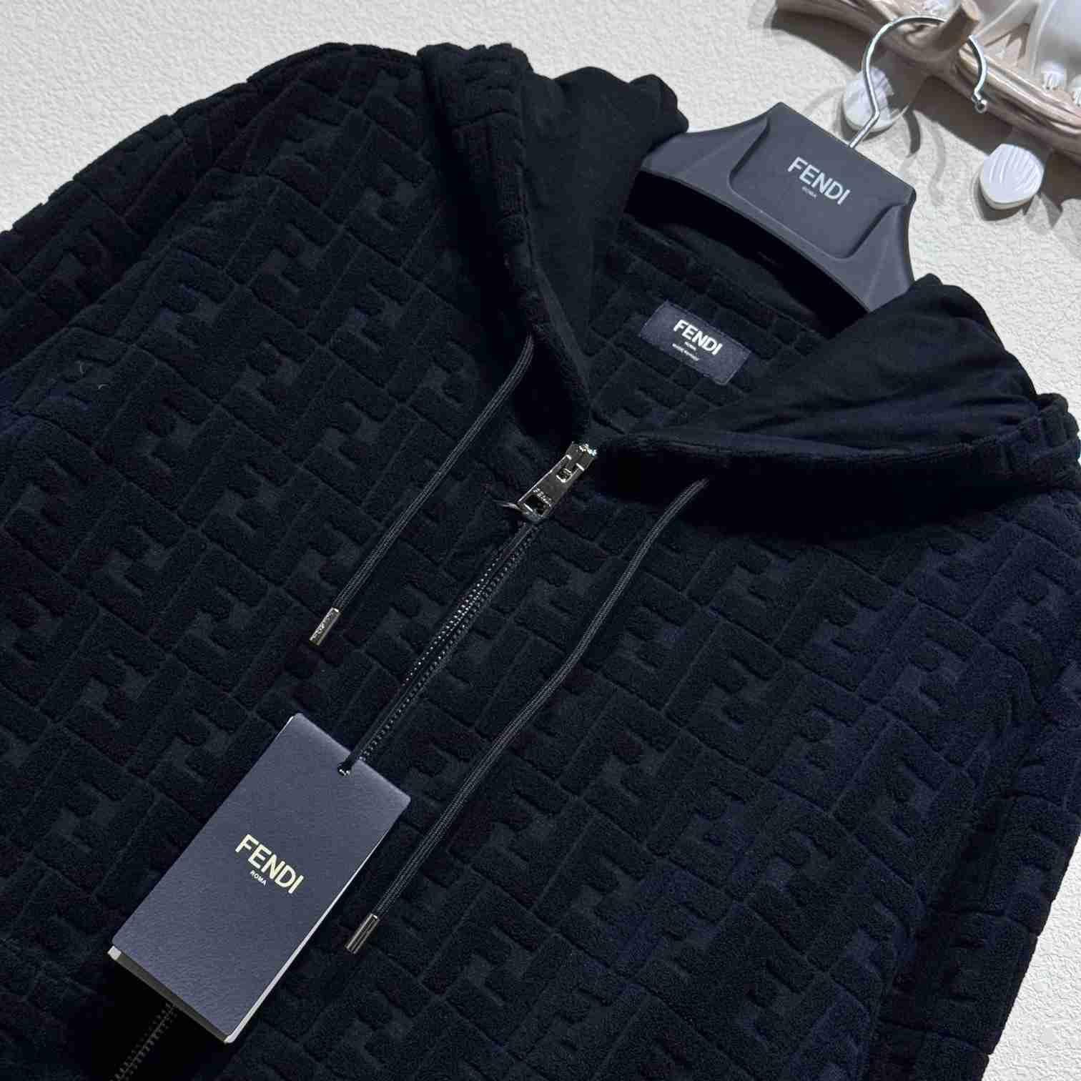 Fendi Black FF Terry Sweatshirt - DopestKickz