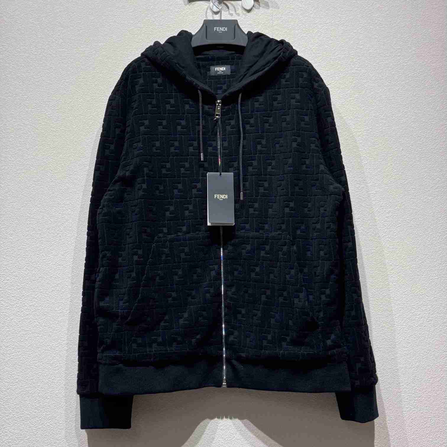 Fendi Black FF Terry Sweatshirt - DopestKickz