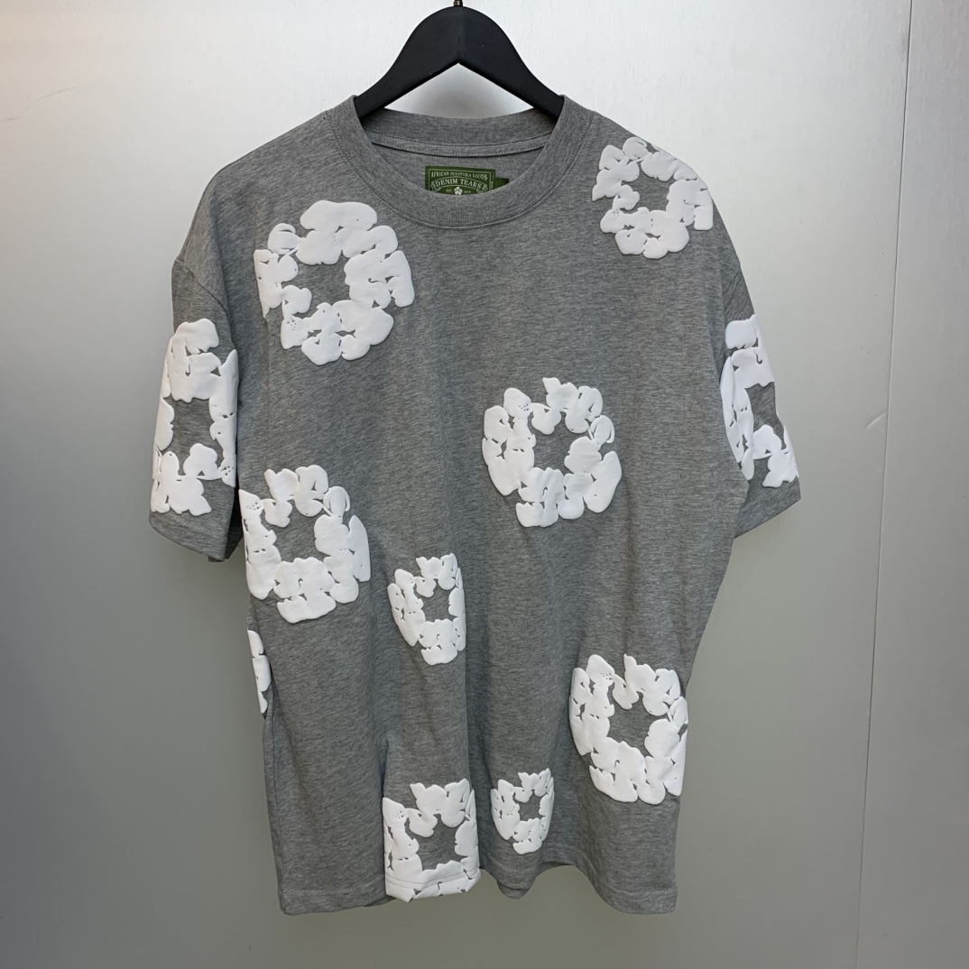 Denim Tears Cotton T-shirt In Gray - DopestKickz