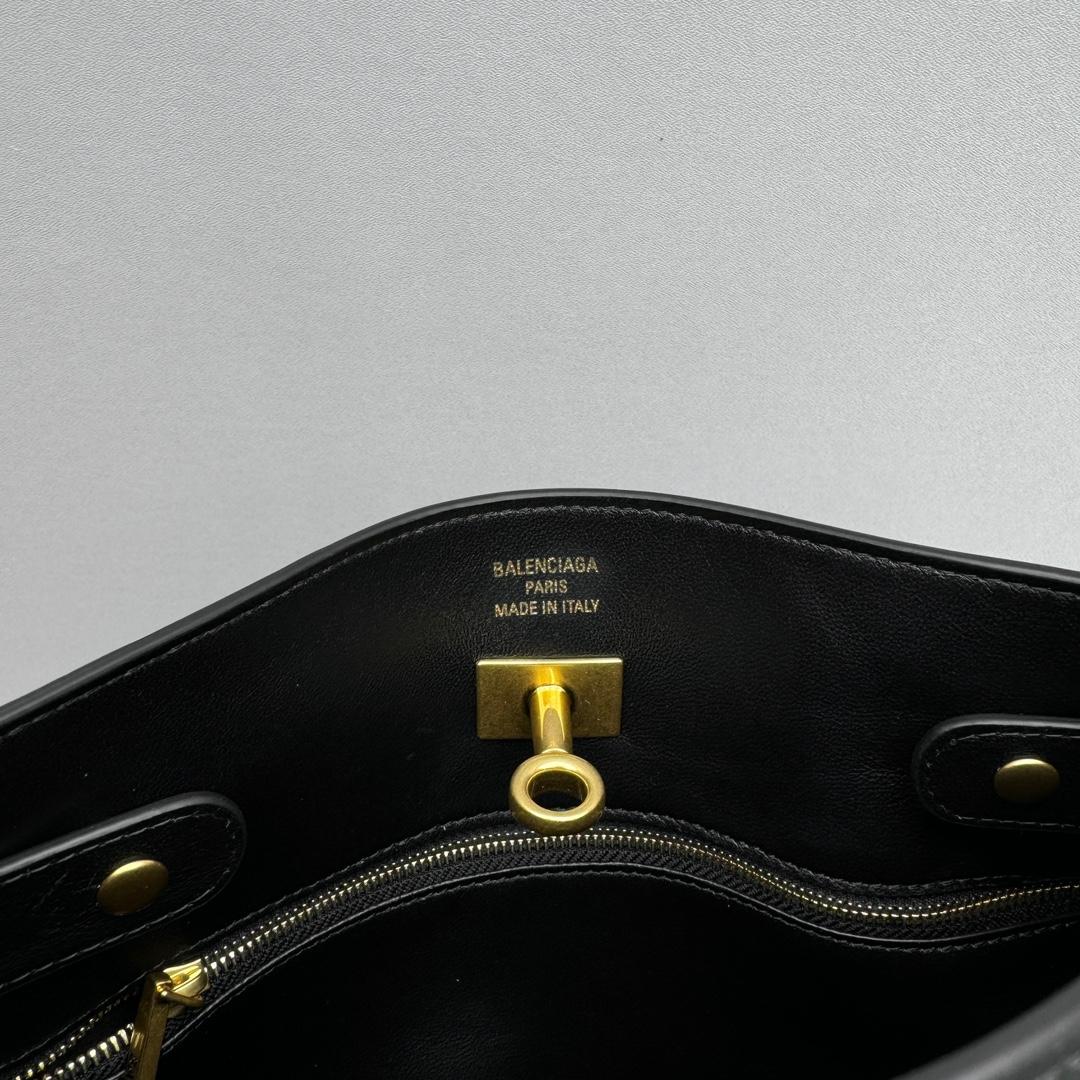 Balenciaga Bel Air Small Hobo Bag In Black  - DopestKickz