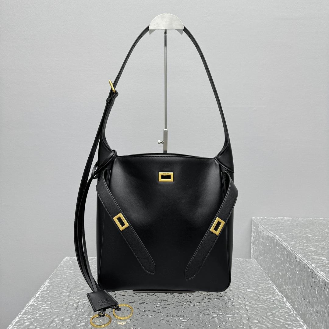 Balenciaga Bel Air Small Hobo Bag In Black  - DopestKickz
