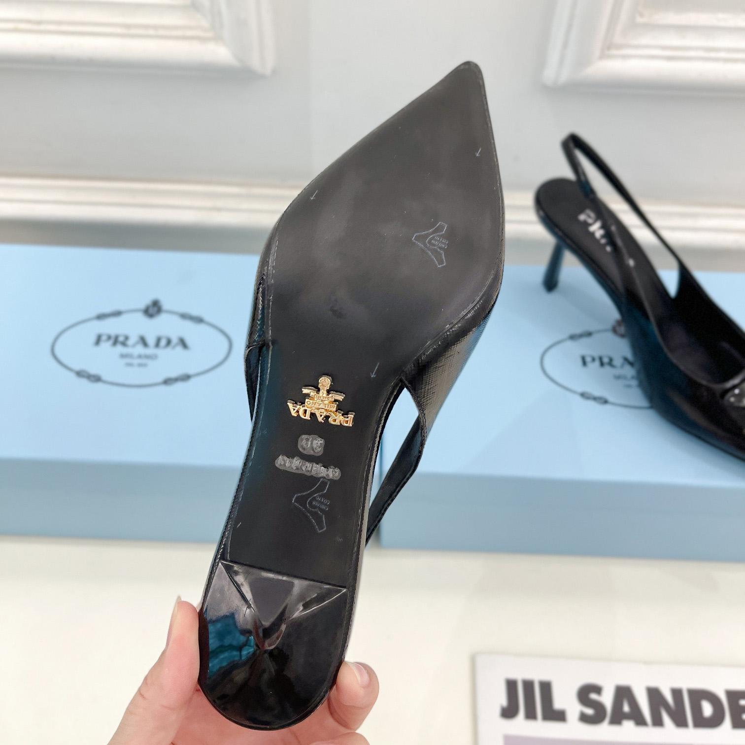Prada Leather Slingback Pumps - DopestKickz