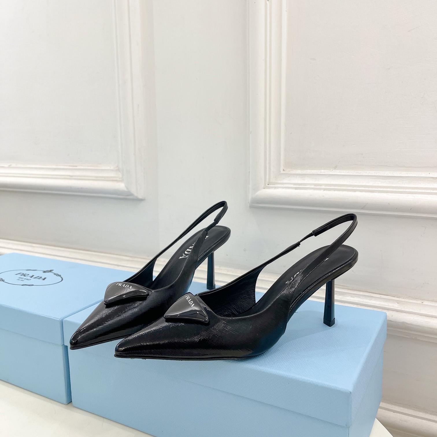 Prada Leather Slingback Pumps - DopestKickz