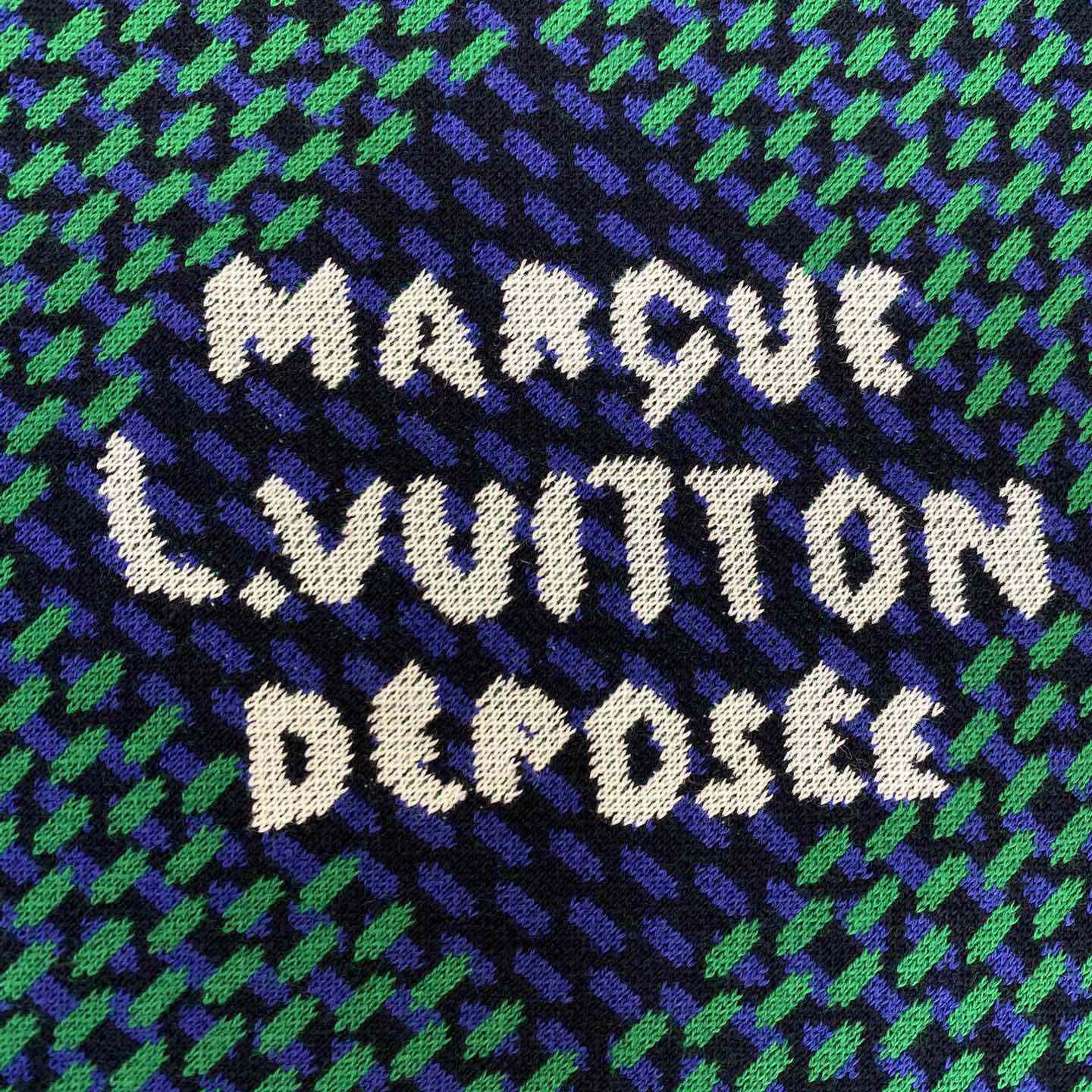 Louis Vuitton Jacquard Damier Short-Sleeved Cotton Crewneck  1AHBCW - DopestKickz
