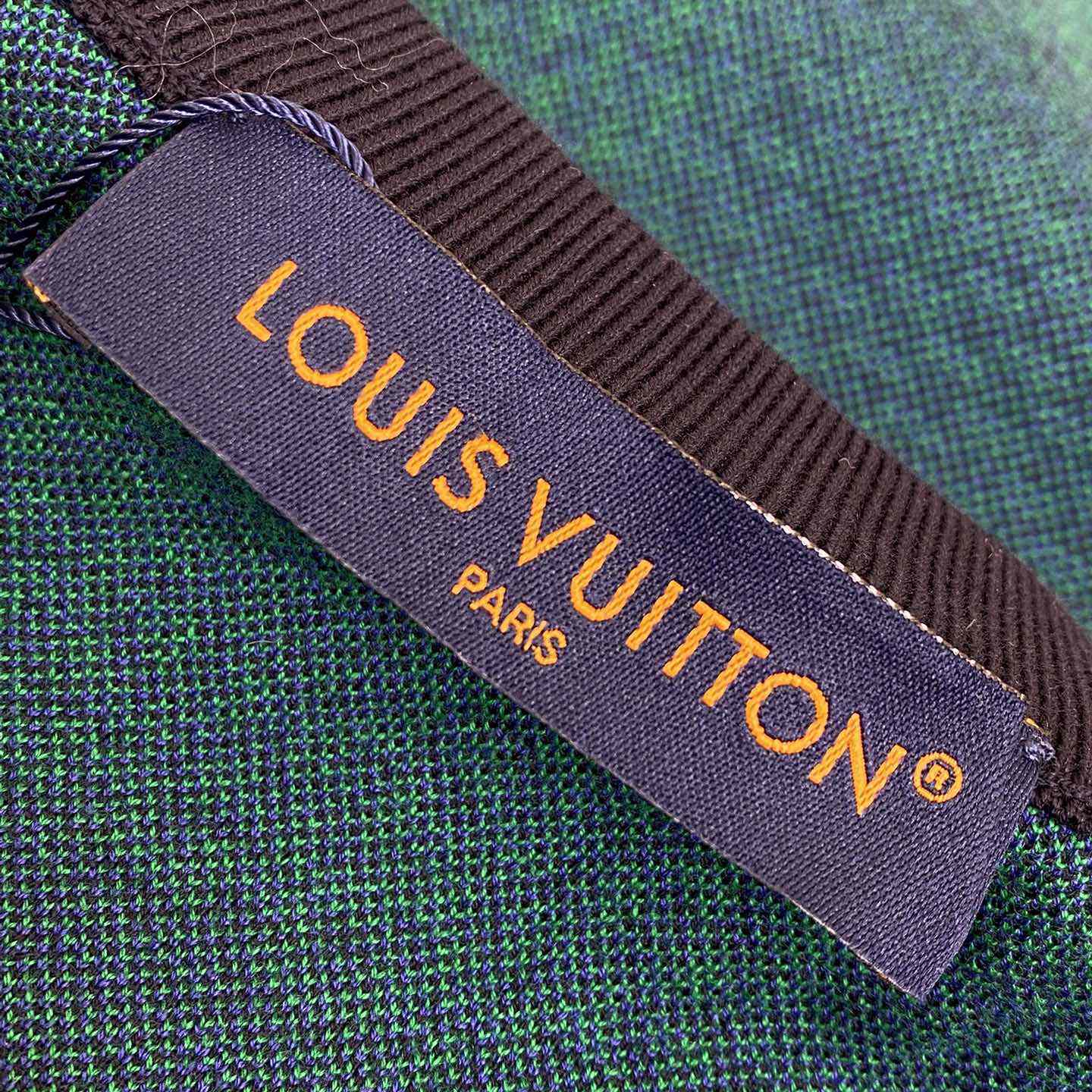 Louis Vuitton Jacquard Damier Short-Sleeved Cotton Crewneck  1AHBCW - DopestKickz