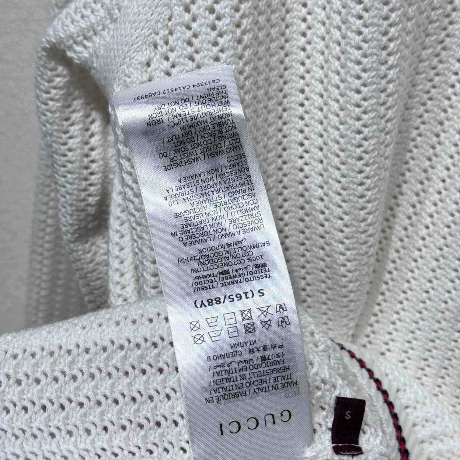 Gucci Ajour Cotton Knit Cardigan With Web - DopestKickz