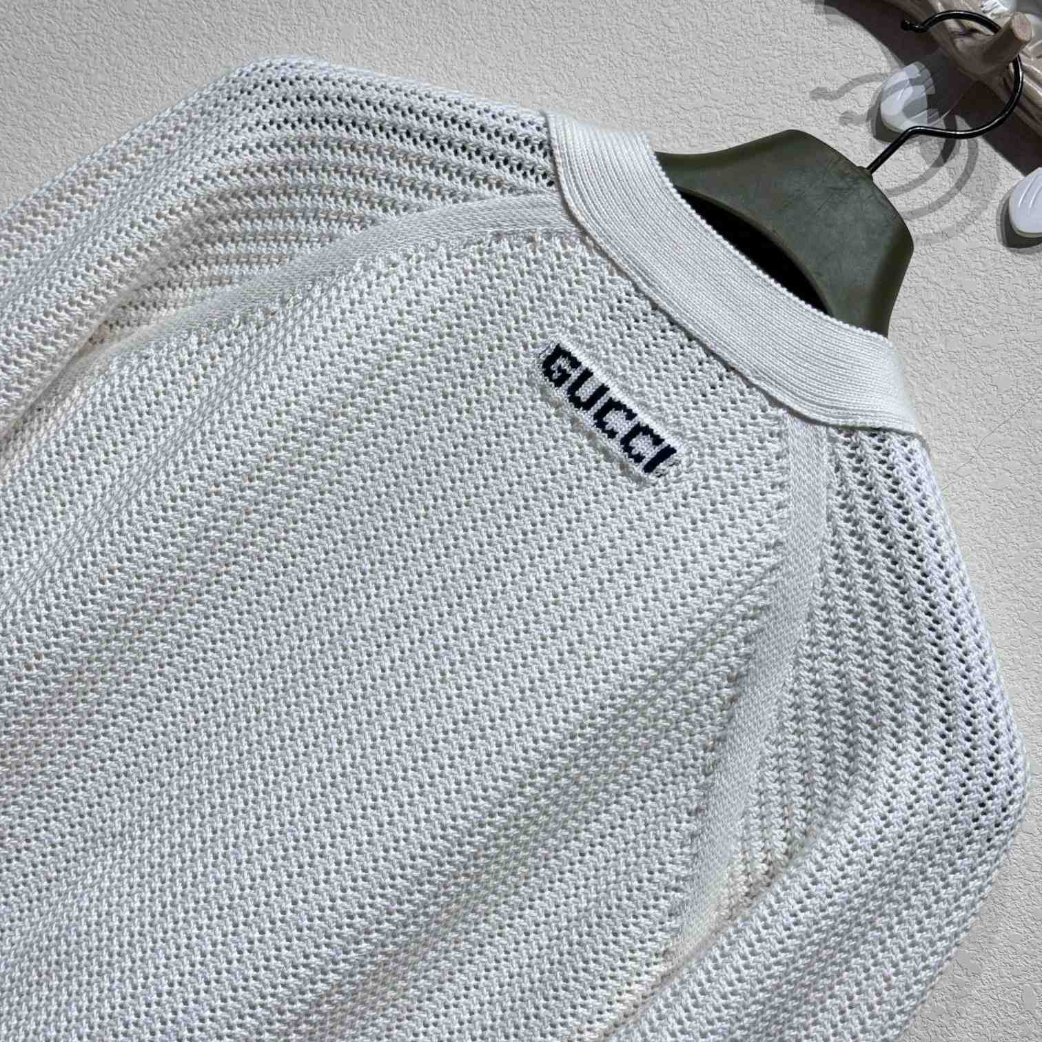 Gucci Ajour Cotton Knit Cardigan With Web - DopestKickz