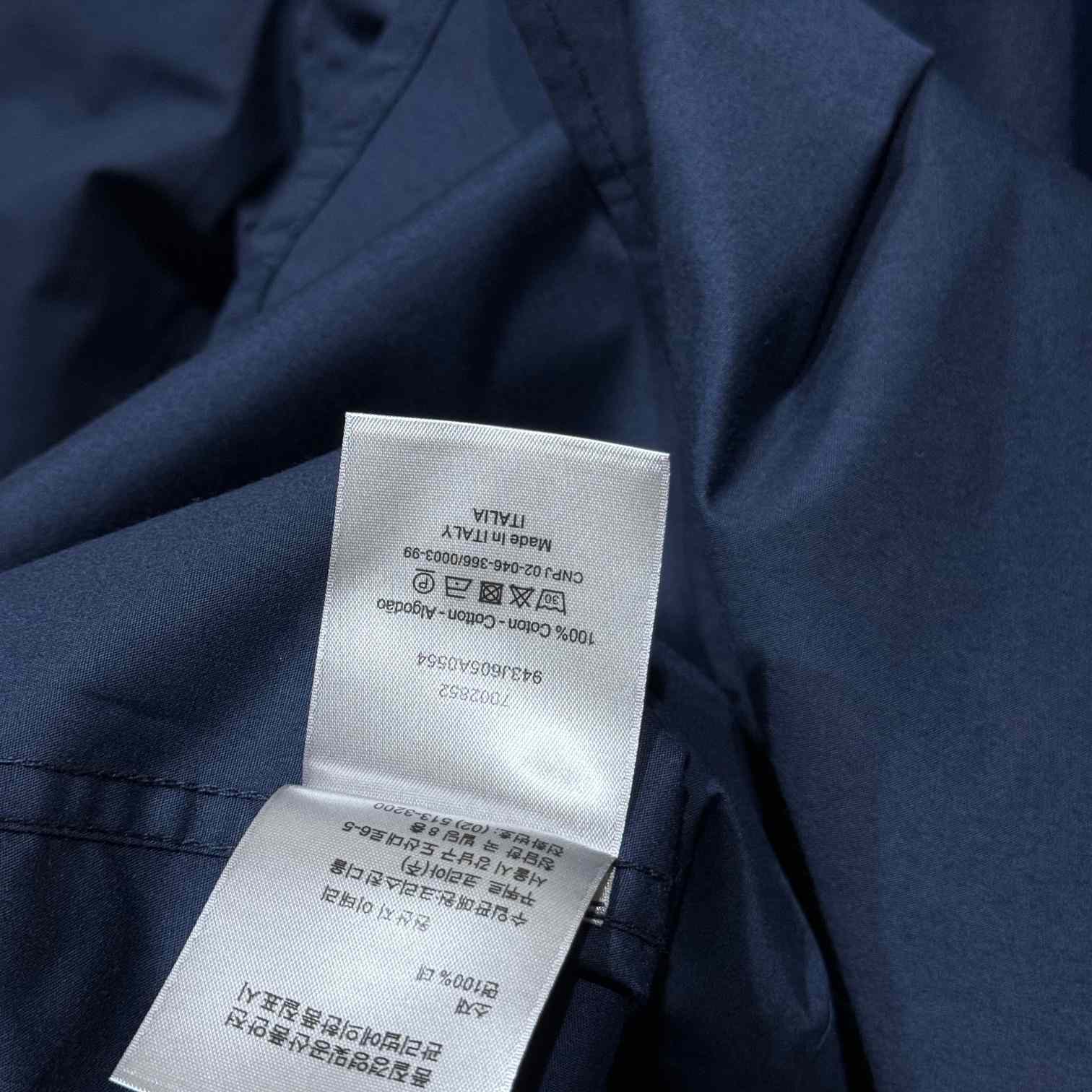Christian Dior Tag Embroidery Shirt White Cotton Poplin - DopestKickz