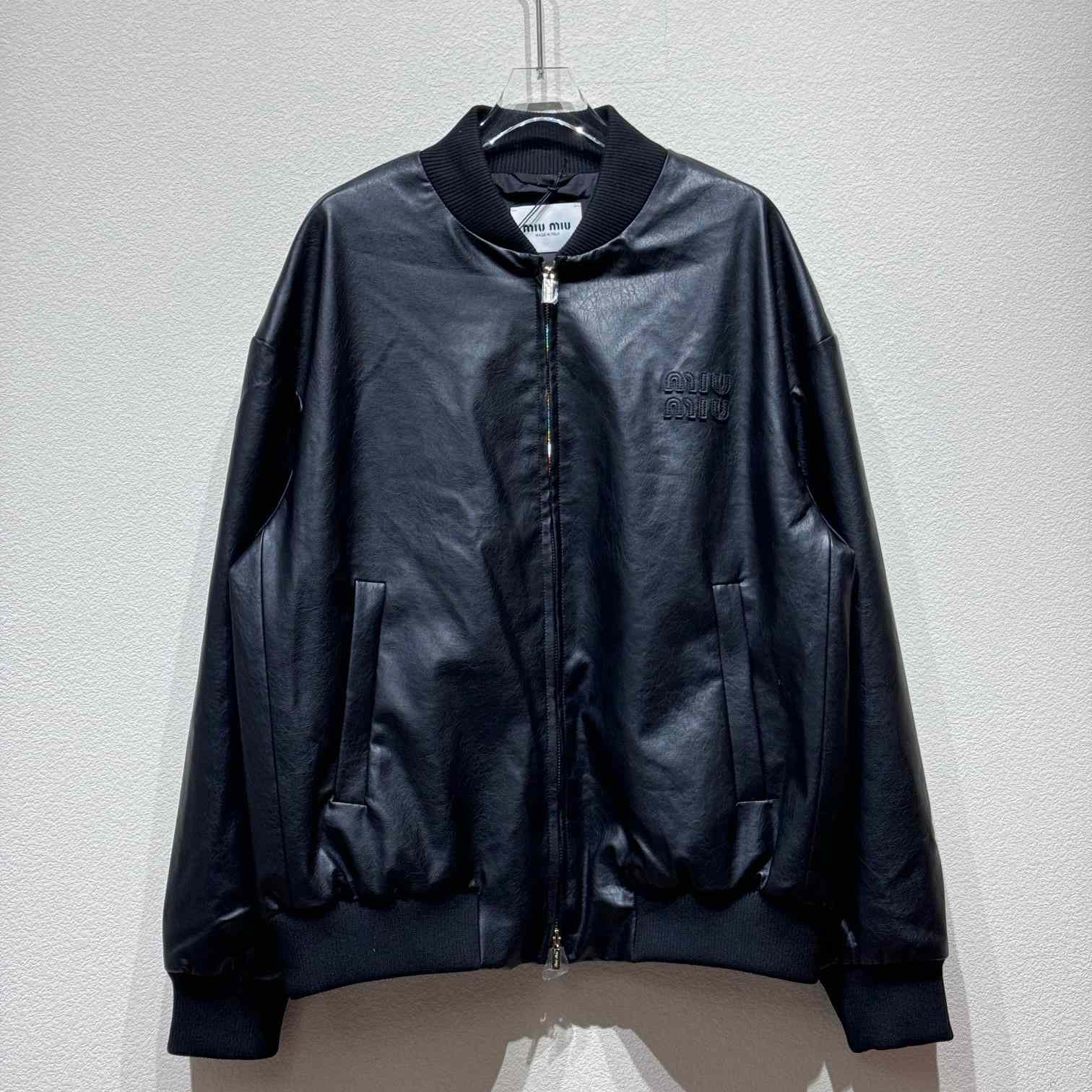 Miu Miu Logo-appliqué Bomber Jacket - DopestKickz