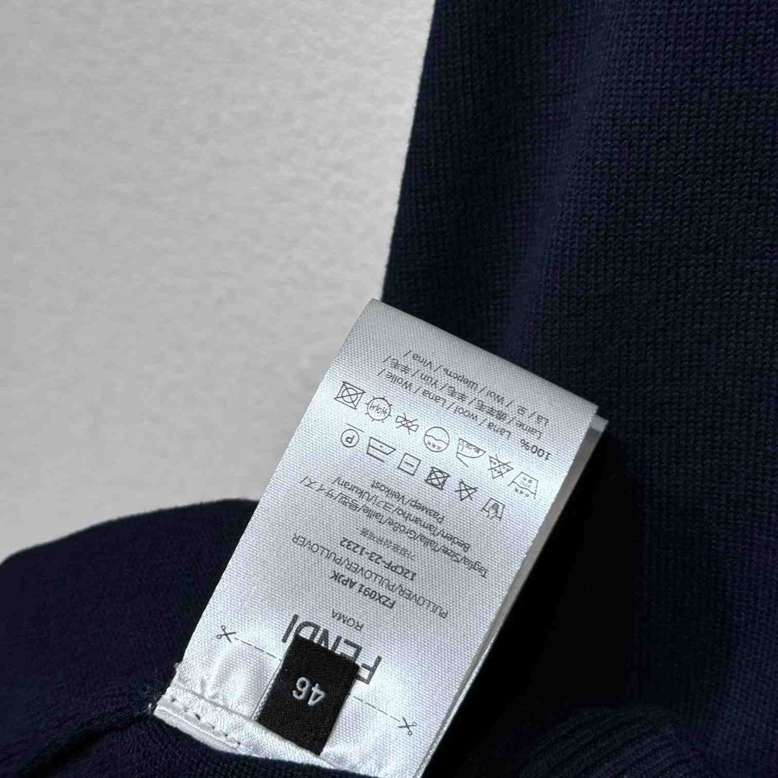 Fendi Navy Blue Wool Jumper - DopestKickz