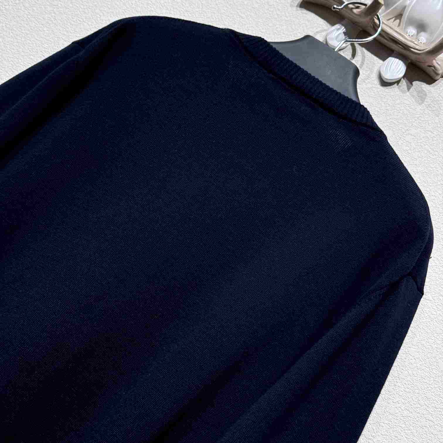 Fendi Navy Blue Wool Jumper - DopestKickz