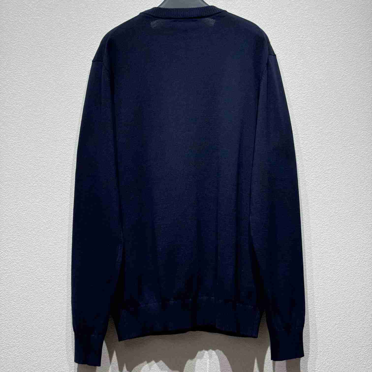 Fendi Navy Blue Wool Jumper - DopestKickz
